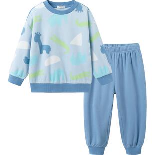 巴拉巴拉儿童睡衣套装男童女童家居服冬季款童装宝宝摇粒绒绒加厚