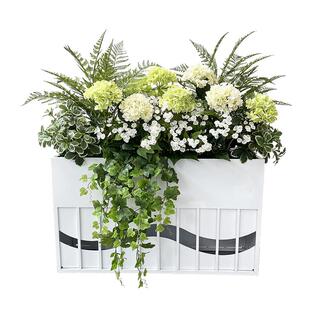 仿真绣球垂吊绿植花艺落地花箱公司商场绿化装饰店铺植物隔断围栏
