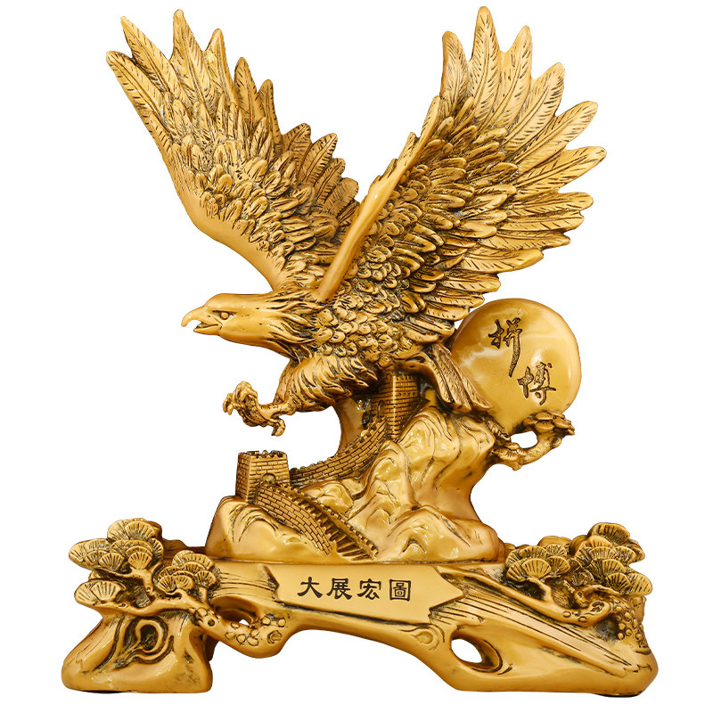 大展宏图老鹰招财摆件开业礼品