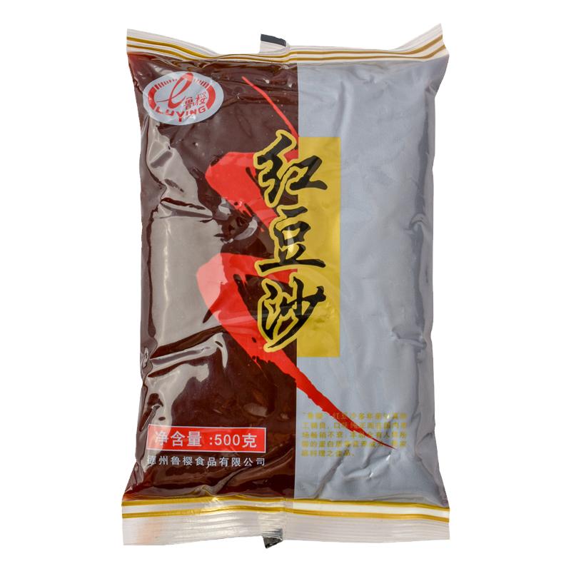 鲁樱红豆沙500g袋装蛋糕 面包饼干 豆包夹心馅料烘焙材料家用商用