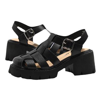 编织罗马凉鞋网红厚底粗跟速鼎