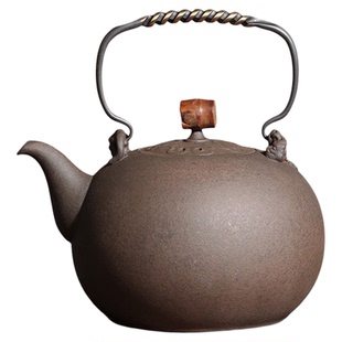 台湾风清堂莺歌烧制老岩泥五行烧水壶岩矿煮茶壶碳火炉陶壶