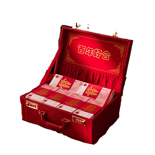 订婚彩礼钱盒子礼金盒彩礼盒提亲聘礼箱定亲现金10万结婚装钱箱子