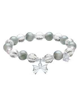 周六福S925银蝴蝶结手串女