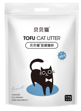 贝贝猫绿茶除臭低尘混合豆腐猫砂