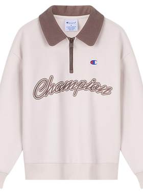 Champion冠军半拉链翻领女童卫衣