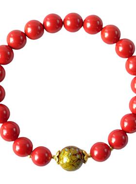 国风大漆朱砂非遗螺钿女款手串