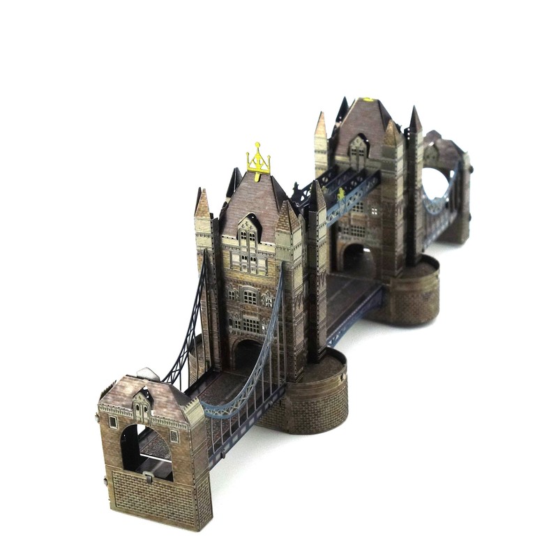狂模伦敦塔桥全金属不锈钢玩具拼图模型胶3D免DIY拼装立体