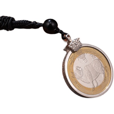 s925牛年链接回文十二生肖银饰