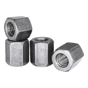 铁本色加长六角螺母加厚加高丝杆m4m5m6-m12m16连接螺帽焊接螺母