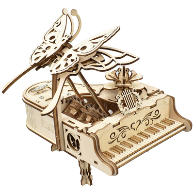 蝶舞钢琴音乐盒diy手工八音盒