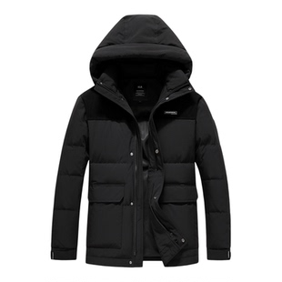 海澜之家男羽绒服上衣连帽冬季短款青年时尚加厚防寒品牌外套男款