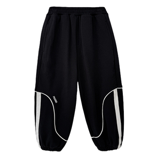 派町男童裤子2026春款儿童潮酷个性设计休闲两色卫裤运动裤束脚裤