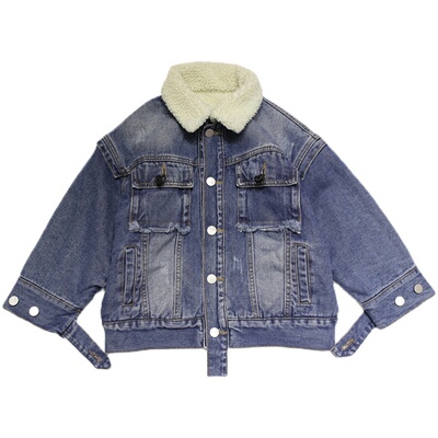 童装冬季宽松羊羔毛加厚木瓜汁