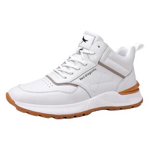 红蜻蜓男鞋2026新款皮鞋男真皮运动休闲鞋冬季男士透气内增高鞋子