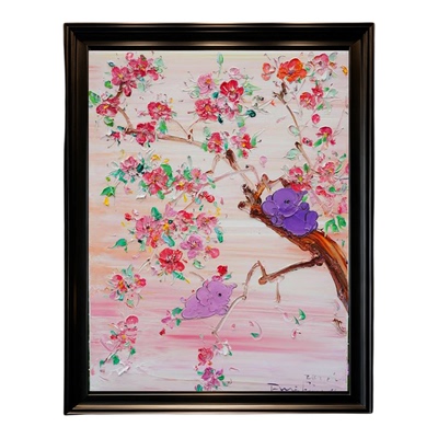 付毅兵工作室桃枝象语艺术版画