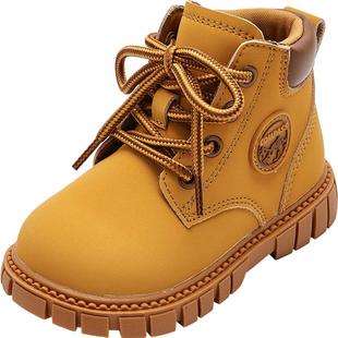 巴拉巴拉童鞋儿童马丁靴户外工装风靴子拉链男童秋冬鞋子防滑潮流