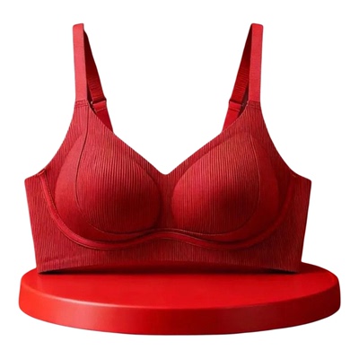 本命年红色聚拢显大文胸套装送礼