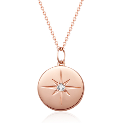 北极星·爱的方向钻石女吊坠项链