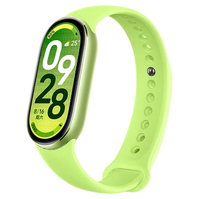 适用小米手环10嫩芽绿手表带10代荧光绿NFC版反扣硅胶10代手表智能9NFC通用8代男女款替换高级链配件腕带