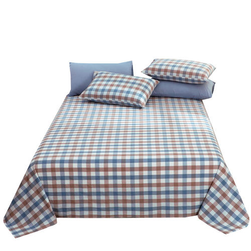 北欧ins风纯棉水洗棉床单单件100全棉儿童被单学生宿舍枕套三件套