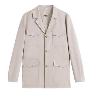 金利来秋季新款男SOLOTEX 抽绳收腰西装领中长商务休闲夹克男外套