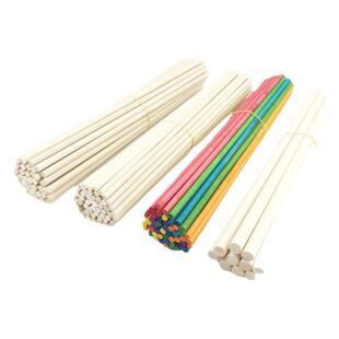 圆木棒原色彩色圆木棍雪糕棒创意diy手工制作玩具模型材料小木棍