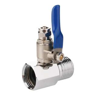 4分进水三通2分球阀蓝柄净水器净水分流阀控水分水配件内外丝接口