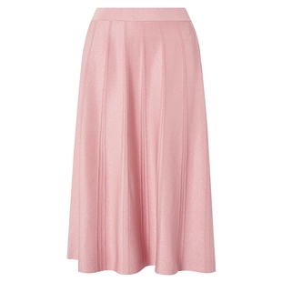 La Koradior拉珂蒂春季通勤新款坑条肌理半身伞裙a字裙高腰气质女