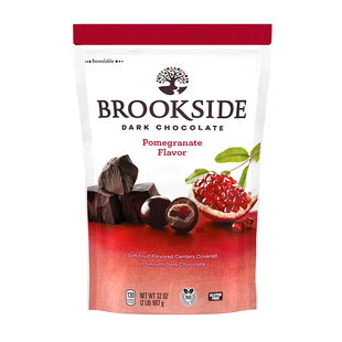 美国直邮 Brookside贝客诗夹心蓝莓酱巧克力豆石榴果酱糖果豆907g
