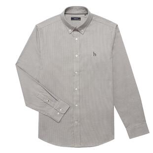 Hazzys哈吉斯秋季男士长袖衬衫上衣英伦格子休闲衬衣男潮流男装