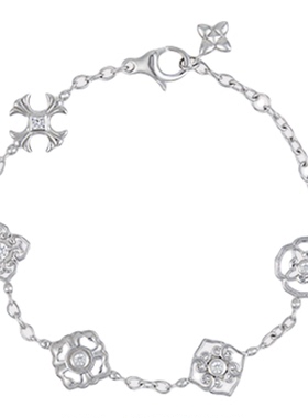 HERBE合璧 五代柿蒂纹样五花四叶草手链手饰 通勤时尚百搭小众女