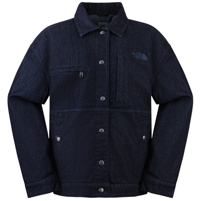 北面女多口袋透气牛仔衣