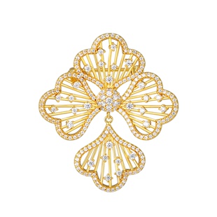 Annaya银杏叶胸针配大衣西装胸花小众高级轻奢高档女款新年礼物