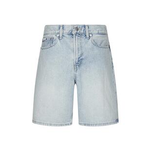 CK Jeans26春夏女士美式复古潮流经典浅色洗水百慕大A字牛仔短裤