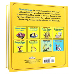 好奇猴乔治8个故事合集系列 英文原版绘本Curious George Stories to Share 汪培珽第3阶段 精装图画书 好奇的乔治幼儿童英语读物