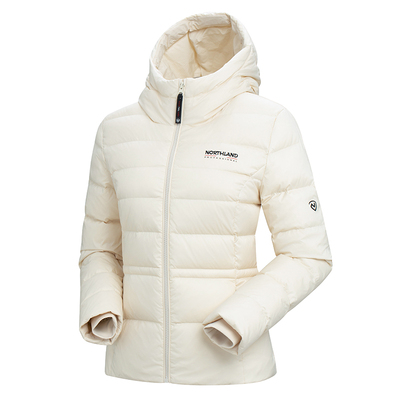 诺诗兰106克轻便收腰鹅绒服90绒