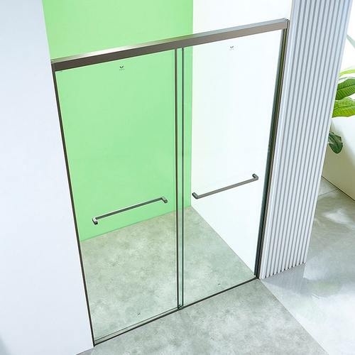一字型淋浴房加厚钢化玻璃防爆隔断干湿分离浴室防水推拉门淋浴房