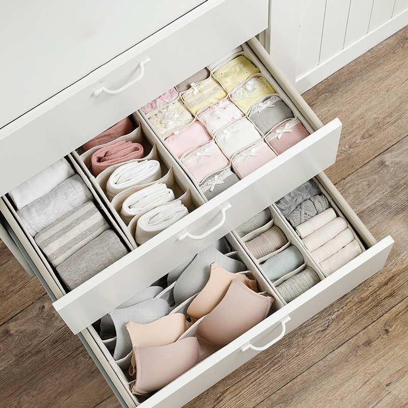 新品 布艺储物盒袜毛巾帽整理袋衣柜抽屉收纳盒内衣袜