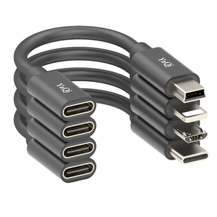 TypeC转TypeC/Micro/Mini5充电数据线公母双头超短长转接头转接线