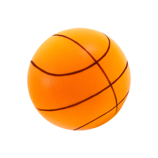 儿童静音篮球室内无声不掉渣高弹力加篮筐海绵幼儿消耗体力拍拍球