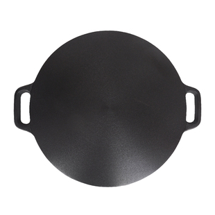 加厚铸铁煎饼锅平底烙饼锅铁板鏊子家用摊煎饼果子工具煎手抓饼锅