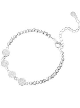 S999足银平安喜乐纯银手链女款