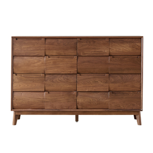 北美黑胡桃木斗柜全实木八斗柜卧室置物柜家用客厅边柜立柜抽屉柜