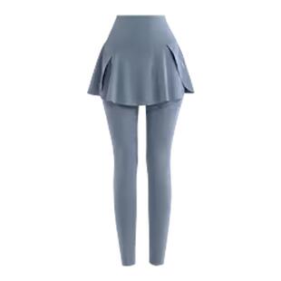 假两件鲨鱼裙裤女外穿2026年春新款口袋健身打底遮挡瑜伽裤夏季薄