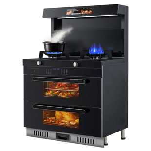 日本栖川上蒸下烤集成灶变频挥手语音XZ-08C灶具定时蒸烤箱一体灶