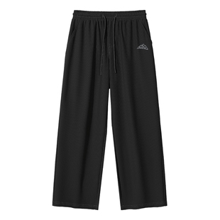 班尼路直筒运动裤男款夏季新款黑速干裤子男冰丝防晒男士休闲裤A