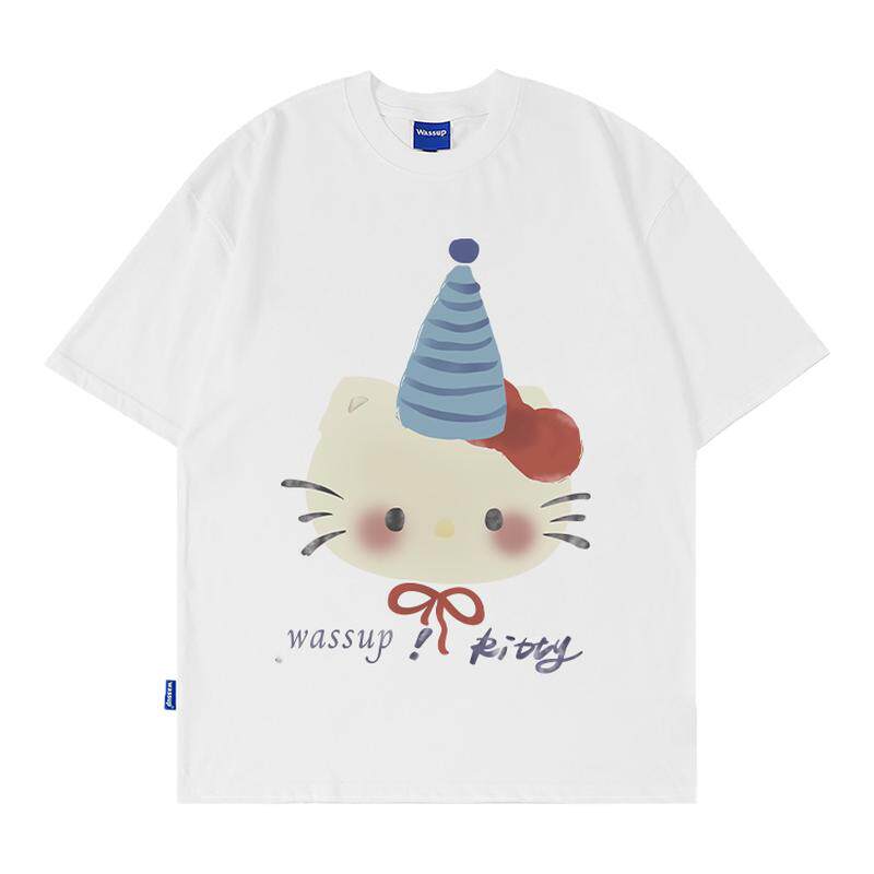WASSUP美式重磅短袖T恤情侣夏季