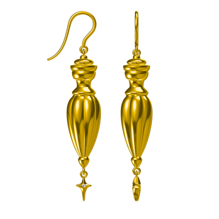 《黄金昼夜罐》原创设计复古小众轻奢耳钩耳饰耳环2022年新款潮