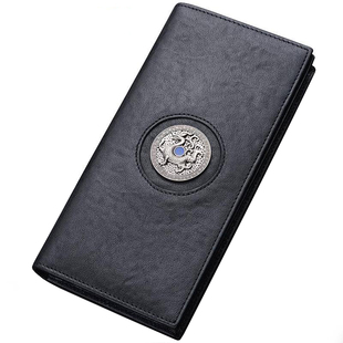 七匹狼男士长款真皮钱包龙图腾钱夹高端驾驶证一体卡包男生日礼物